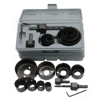 

Ceiling Drilling Hole Saws Drill Bits With Wrench Hole Opener 11pcs Hole Saw Drill Bit Set Hole Opener Power Tool Kit With Box
