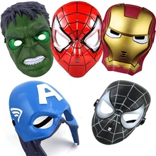 Máscara de superhéroe Cosplay de Halloween para niños y adultos vengadores Marvel Capitán América Spiderman Hulk Iron Man Star Wars máscara