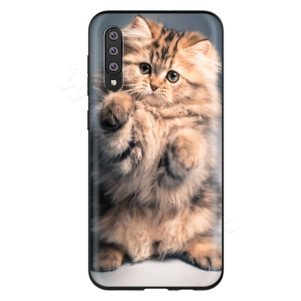 Webbedepp смешного котенка кота чехол для samsung Galaxy S7 S8 S9 S10 Edge Plus Note 10 8 9 A10 A20 A30 A40 A50 A60 A70 - Цвет: 4