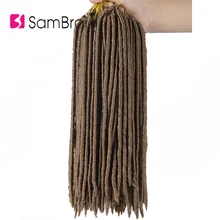 SAMBRAID крючком оплетка Faux locs синтетические волосы для наращивания оплетка 18 дюймов крючком волосы Омбре Brading волосы 20 прядей/упаковка