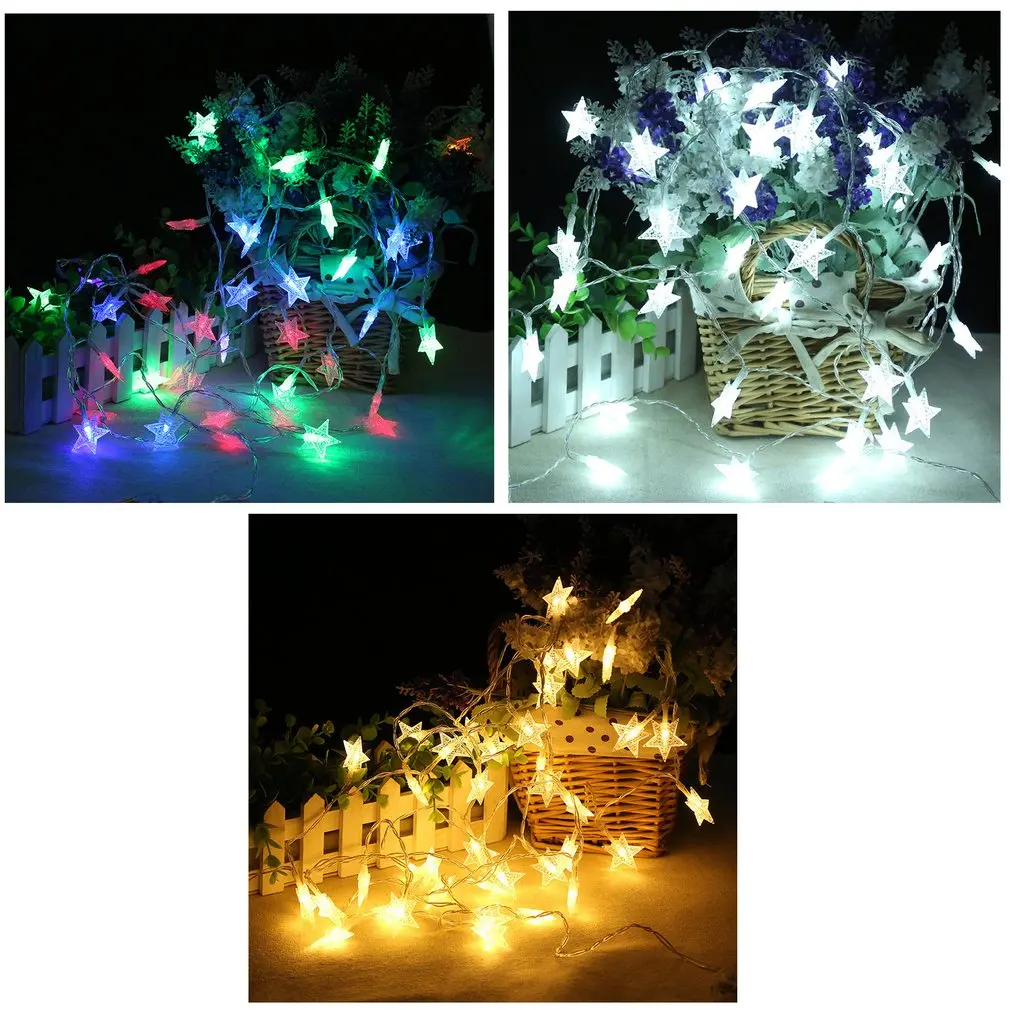 20 LED lights string moon shape solar Christmas day decoration light string indoor party warm white