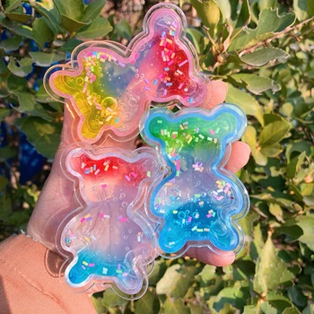 

Boxi 20pcs/Lot Cute Slime Box Container New Plastic Bear Transparent Storage Box DIY Accessories For Fluffy Clear Slime Clay