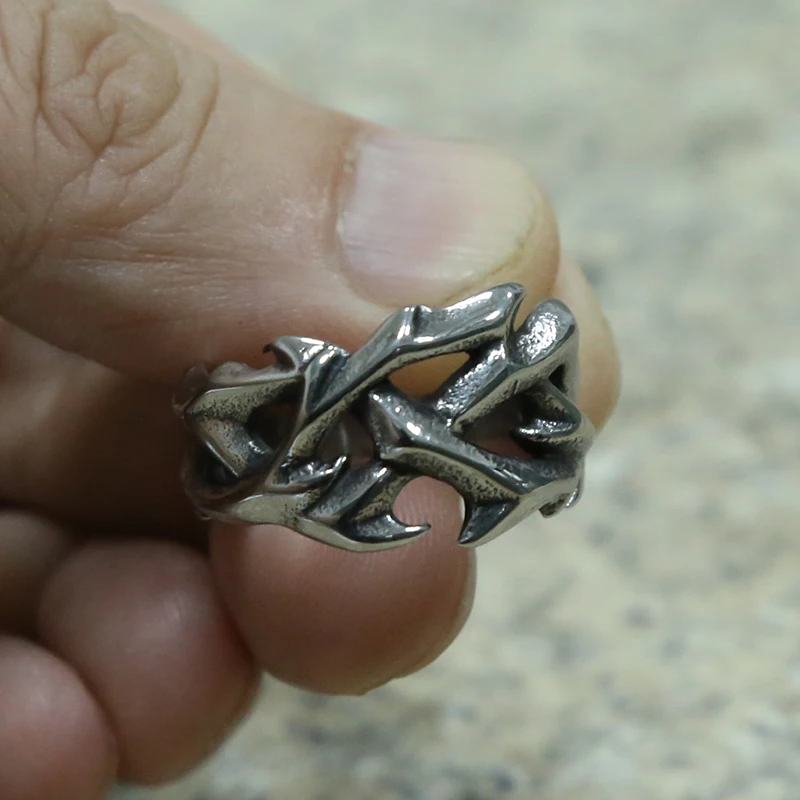 2025 Fashion Style New trend, silver hollow random men's and women's hip-hop punk style nail rings_voghion.com