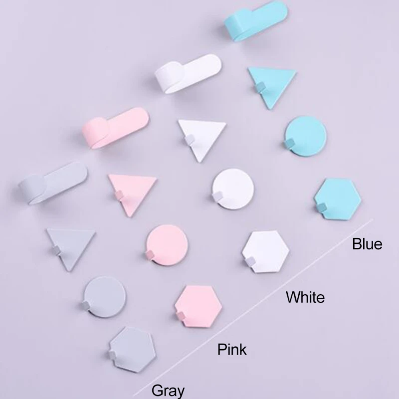 

Hot Sale Retro Geometric Iron Art Hook Punch-free Strong Adhesive Hook Wall Hanging Type Decorative Hooks 4PCS