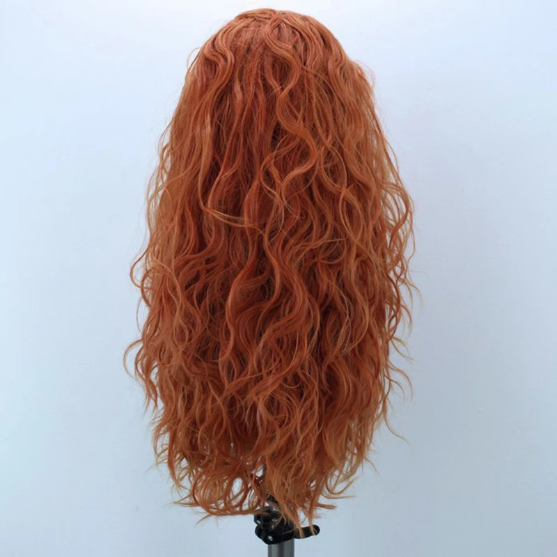 Synthetic Lace Front Wig Ginger Orange Wigs For Women Heat Resistant Fiber Hair Long Wavy Lace Front Wigs Cosplay synthetic hair wigs