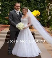 vestido de noiva новые шифоновые и кружевные свадебные Платья Vestidos de Noiva свадебное платье с открытой спиной и короткими рукавами