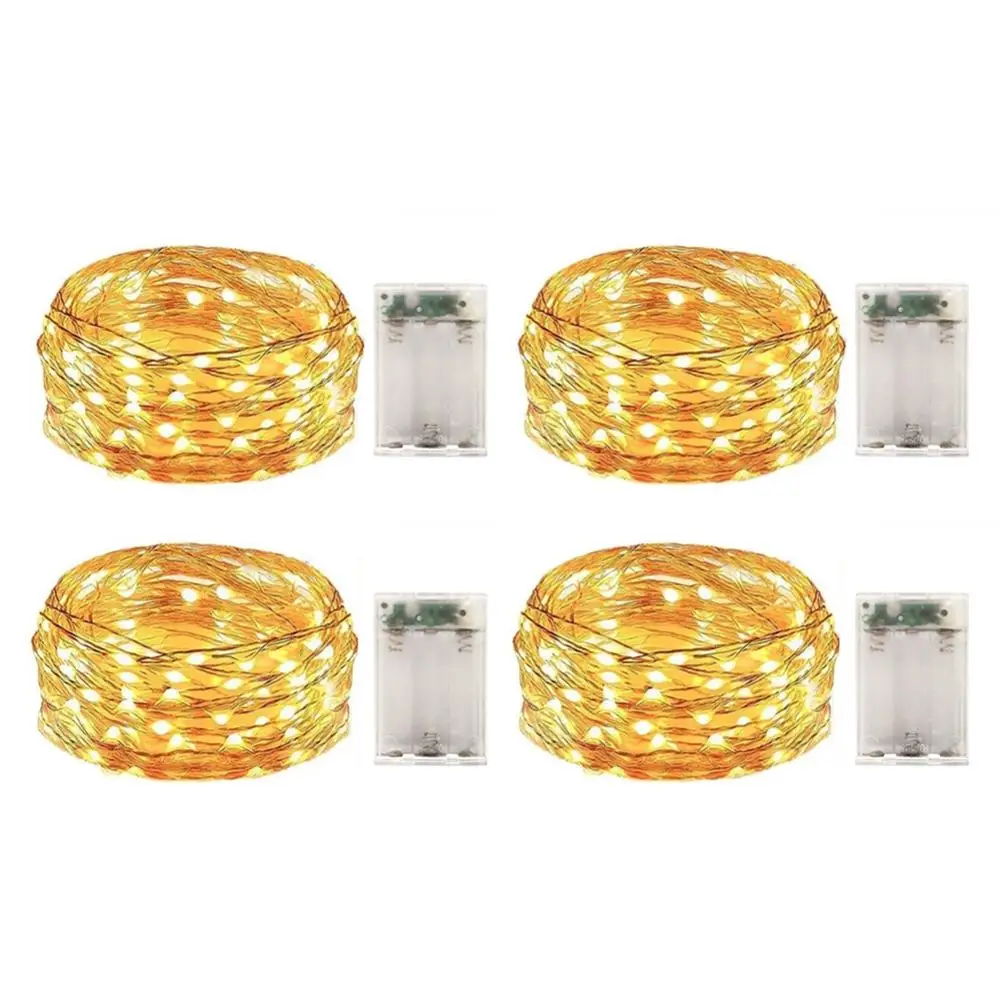 4 Pack 3M Battery Operated Dewdrop Led LightsIndoor Mini Fairy Lights with Timer FunctionChristmas Wedding Party Decoration