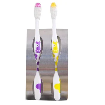 

Stainless Steel Wall Mount Toothbrush Holder 3/2 Hole Self-Adhesive Tooth Brush Organizer Box DTT88
