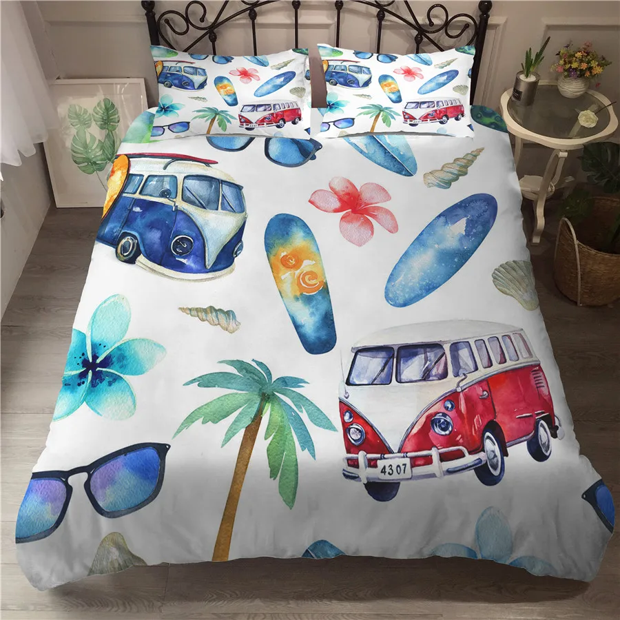 

A Bedding Set 3D Printed Duvet Cover Bed Set Vacation Car Home Textiles for Adults Bedclothes with Pillowcase #ET08