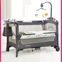 Valdera многофункциональная складная кроватка Европейская портативная игровая кровать может быть пристыкована с кровать, детская кроватка