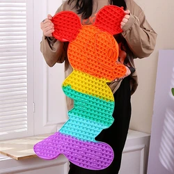 Pop juguetes de burbujas sensoriales para adultos y niños, juguetes antiestrés de gran tamaño para aliviar el estrés, divertido