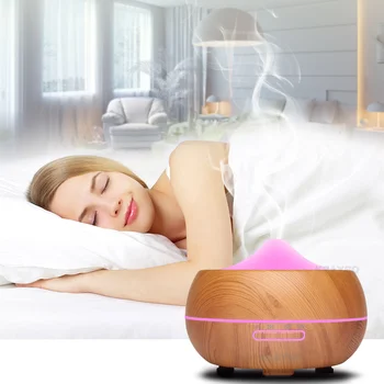 

300ml LED Light wood Cool Mist Humidifier Aromatherapy Diffuser Ultrasonic Humidifier Aroma Essential Oil Diffuser With 7 Color