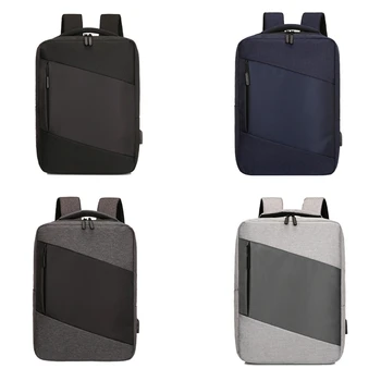 

Men's Backpack Business Casual Shoulder Bag Solid Color Polyester Computer Bag Fashion Backpack