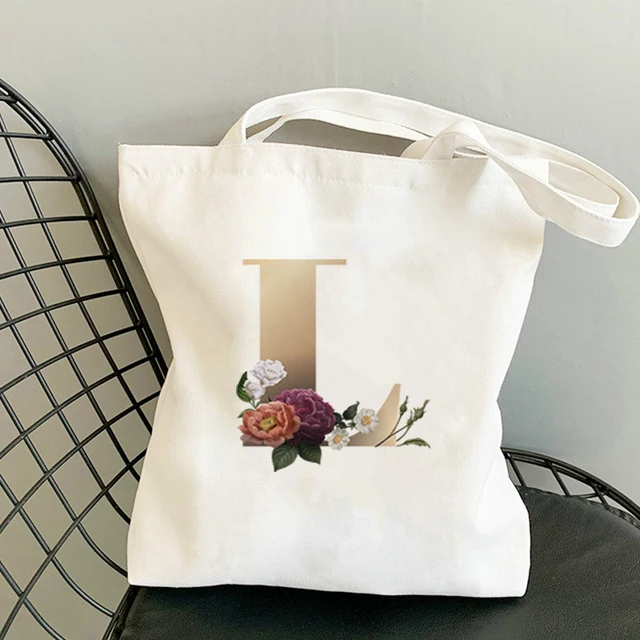 Tote Bag Anime Women Cotton on the Frame Shorts Bags Paper Shopping for Boutique Flower Letter Cart Woman Raffia Shoppers With L