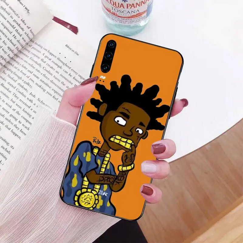 PENGHUWAN Kodak Black Rapper Cover Black Soft Shell Phone Case for Huawei P30 P20 Mate 20 Pro Lite Smart Y9 prime 2019