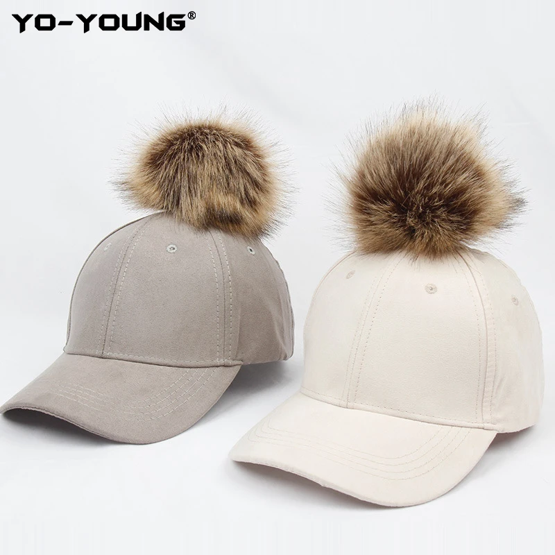 Yo-Young, бейсболка, женская, Snapback, хлопок, уличная, с помпоном, бейсбольная кепка, одноцветная, для спорта на открытом воздухе, кепка s, шляпы от солнца, регулируемая