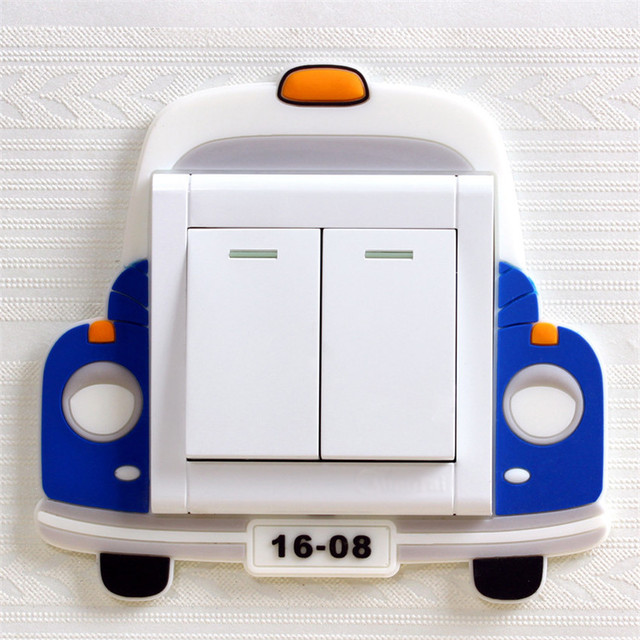 Switch Sticker Glow in Dark Wall Sticker home decor Luminous Switch/Socket Silicone Protect Cover On-Off Decor Sticker