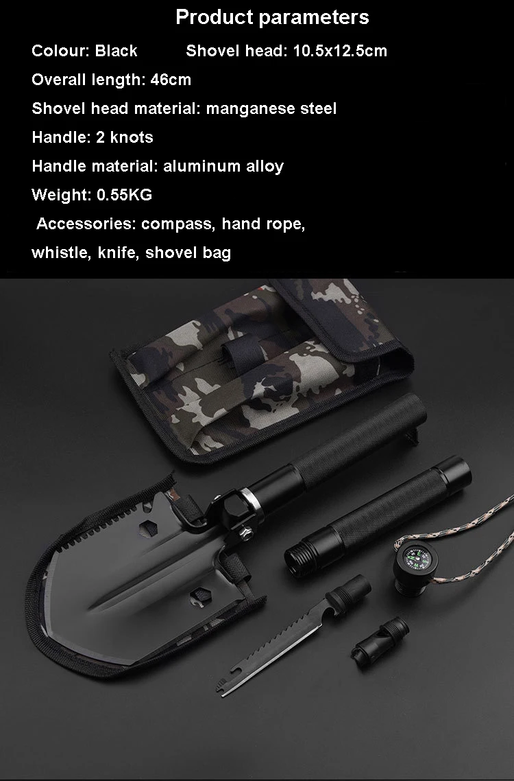 Günstige Klapp Schaufel Professional outdoor überleben Taktische Multifunktionale Schaufel klapp Werkzeuge Garten camping ausrüstung Armee werkzeug