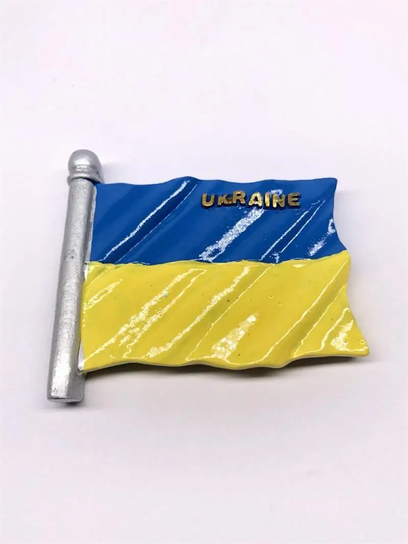 ukraine 3d магнит для холодильника с флагом Россия Канада Япония Украина Италия Сингапур Страны мира Флаги наклейки на холодильник магниты для украшения - Цвет: ukraine