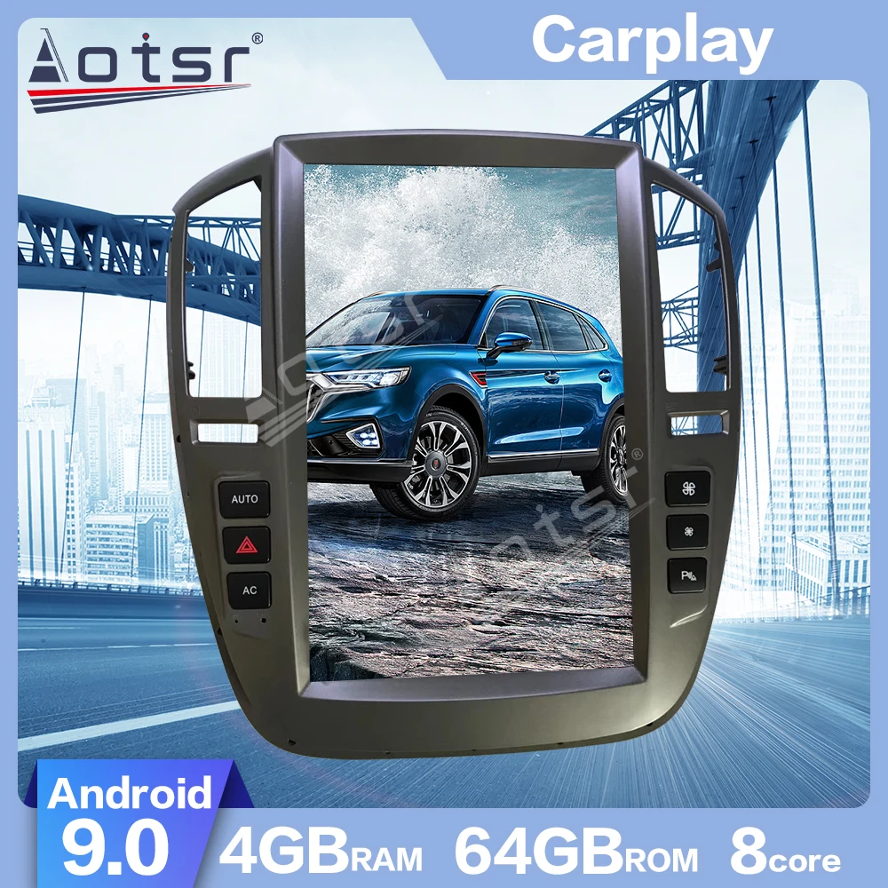 

AOTSR Android 9.0 For Buick Boulevard Tesla style Vertical screen 4G 64 GB Car GPS Navigation Navi Radio Auto stereo