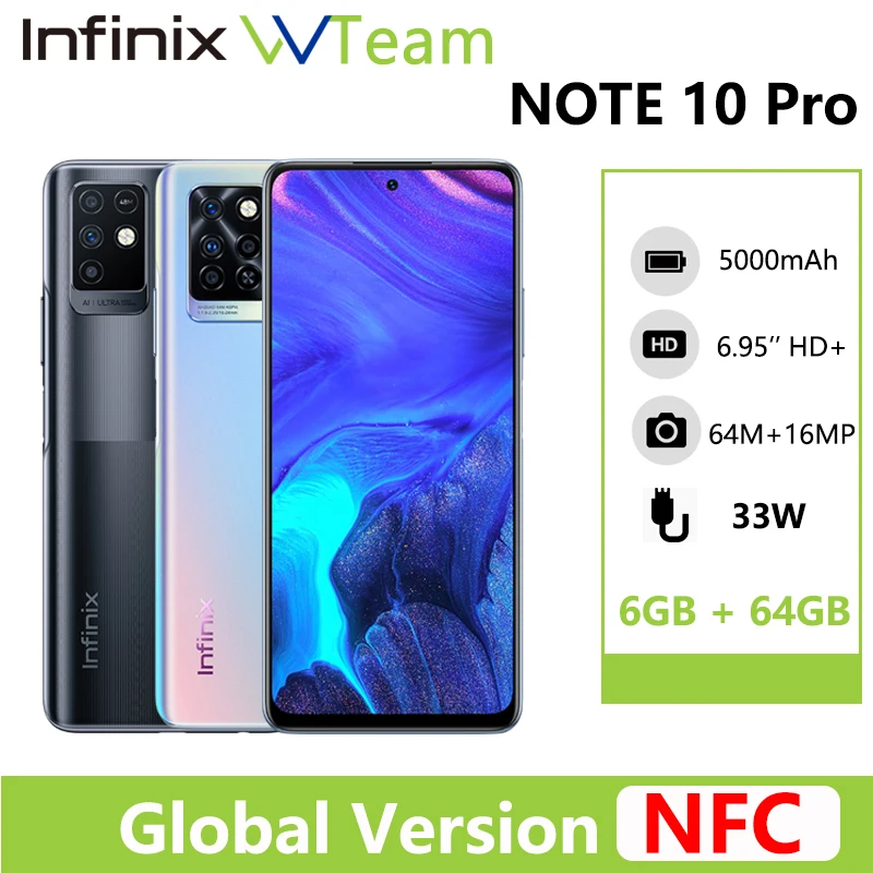 Смартфон Global Infinix Note 10 Pro дюйма 64 мп 33 Вт мАч | Мобильные телефоны и аксессуары