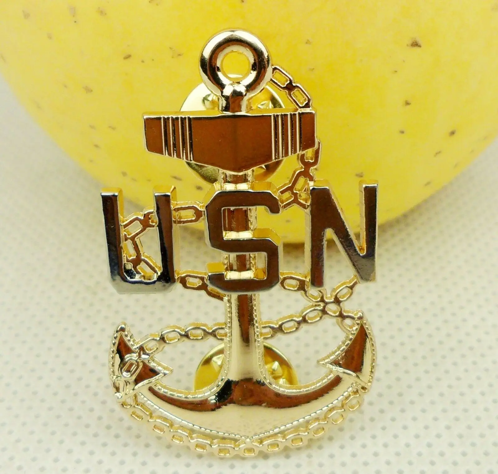tomwang2012. UNITED STATES US NAVY CHIEF PETTY OFFICER CAP BADGE INSIGNIA USN HAT PIN-241
