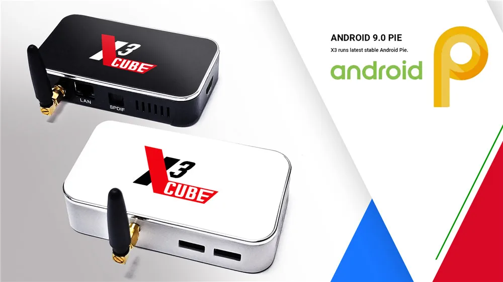 ТВ приставка X3 Cube X3 Pro Android 9,0 Amlogic S905X3 LPDDR4 4 ГБ 32 ГБ 2,4G/5G wifi 1000M LAN телеприставка 4K медиаплеер PK X2 Cube