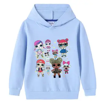 

New Fashion Kids Sport Kids Sweatshirt Boys Girls LOL Dolls Cosplay Costumes Long Sleeve Hoodies T-shirt Hooded Clothes