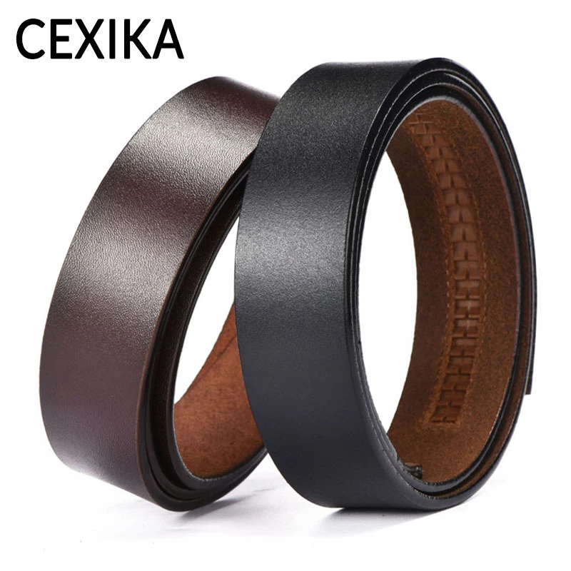 Genuine Leather Belt No Buckle for Automatic Buckle Plus Size 130 140 Cm 150cm Cowskin Cowhide Leather Belts Body Without Buckle