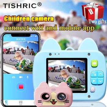 

TISHRIC 2.0HD Screen Children's Camera 1080P 1200W WIFI Mini Digital Kids Camera Educational Toys For Child Birthday Gift