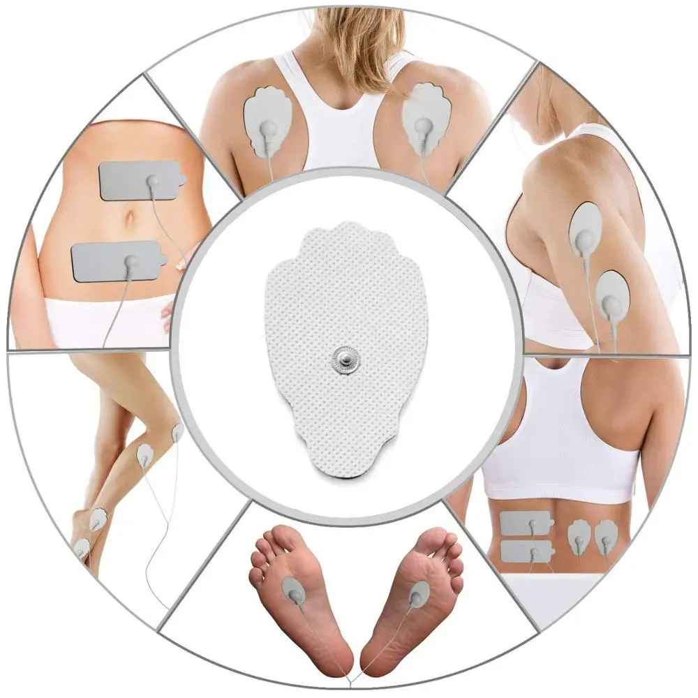 Parches de electroestimulación tens, almohadillas de electrodos para Tens,  acupuntura, máquina de fisioterapia, Ems, estimulador muscular nervioso,  adelgazamiento - AliExpress