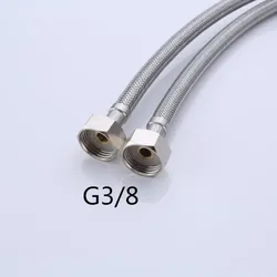 Stainless Steel Flexible Bathroom & Kitchen Faucet Supply Hoses - 2-Piece Set - 100cm (2pcs G3-8)