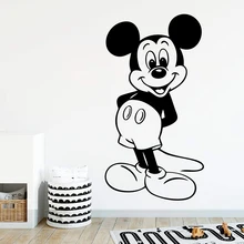 Disney Cartoon Mickey Mouse Minnie Wall Sticker Wall Decals Vinyl Stickers For Children Rooms Kids Rooms Decoration Accessories