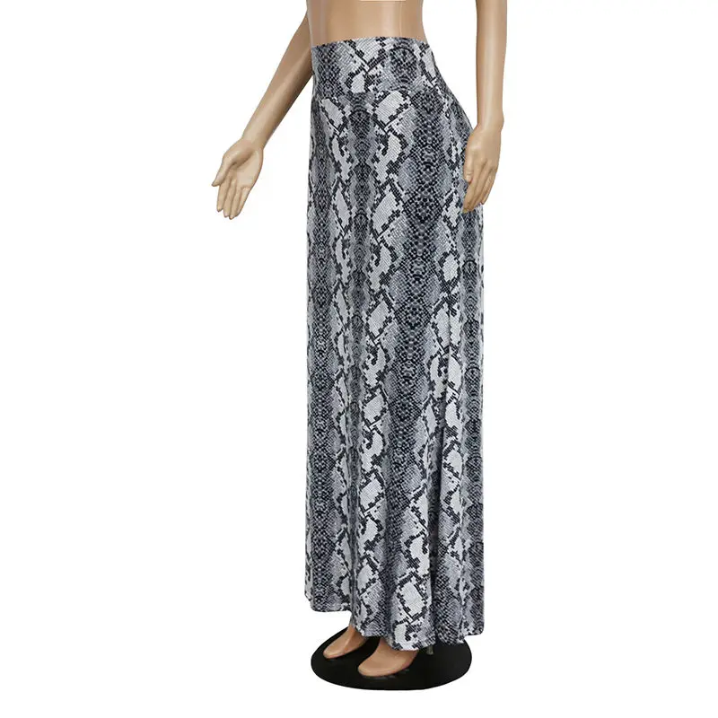 Maxi Skirt Casual Snake Skin 