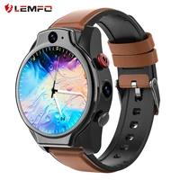 Lemfo LEM14 Smart Horloge 4G Sim-kaart Android 10 Gezicht Id 4G 64G 5ATM Waterdichte 1100 Mah batterij Dual Camera Gps Smartwatch