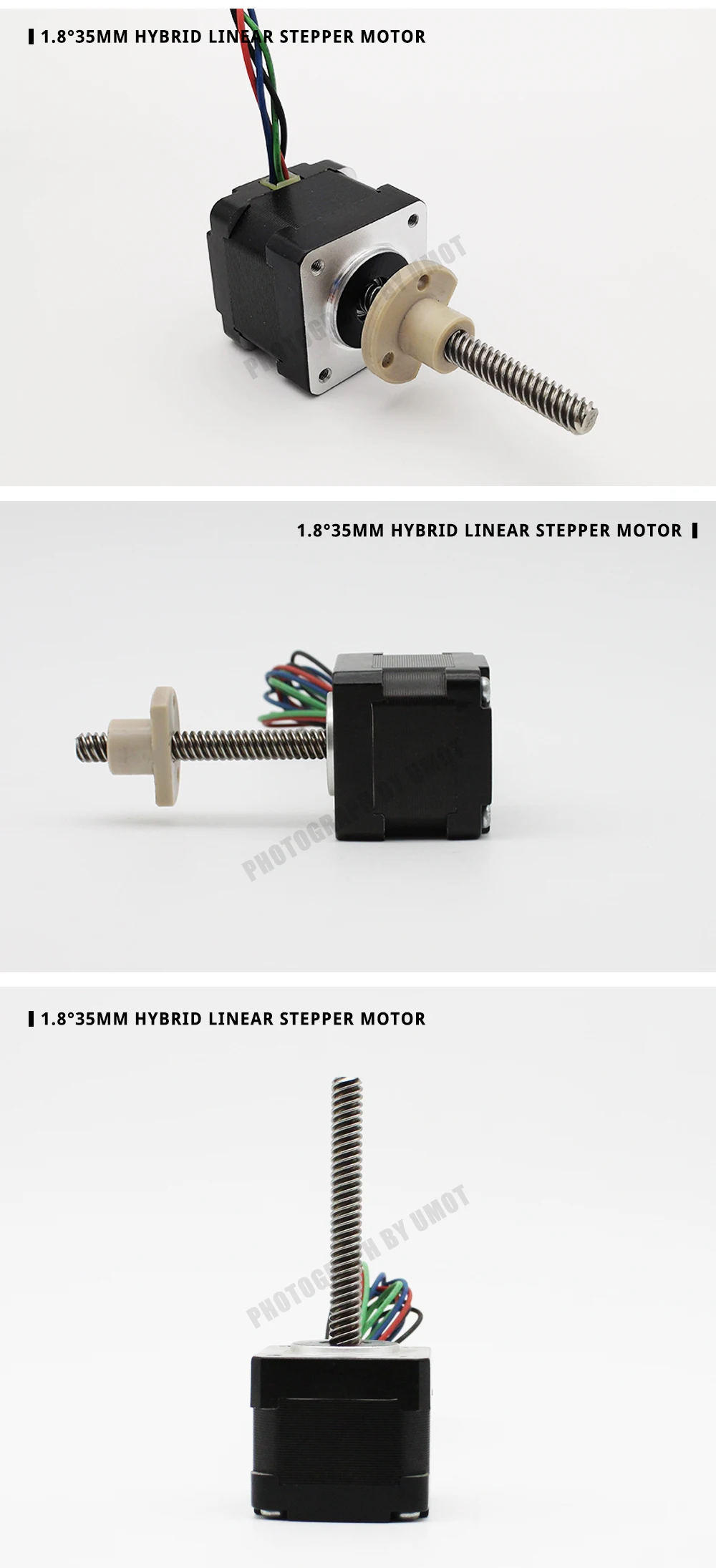 Medical linear stepper motor with lead screw and nut