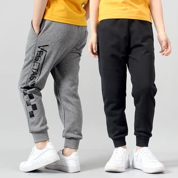 

leggings for boys 2020 cotton fashion kids trousers long pants autumn casual print stretch knit black gray children trouser
