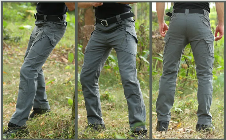 Городские тактические брюки-карго, мужские армейские военные штаны, хлопковые брюки с множеством карманов, эластичные мужские повседневные брюки, XXXL