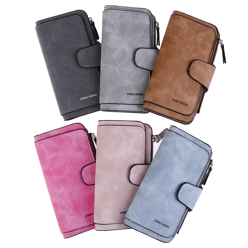 Women  Leather Wallets Coin Pocket Hasp Card Holder Money Bags Casual Long Ladies Clutch Phone Wallet Women Purse