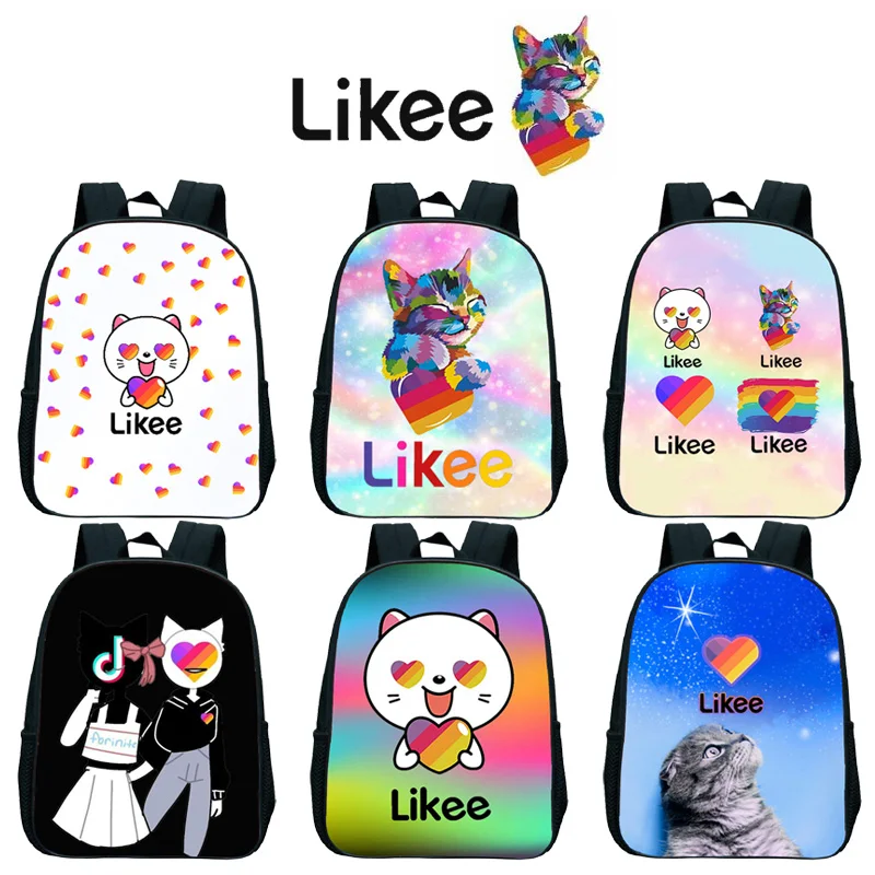 

LIKEE Cat Pattern Laptop Bags School Bags for Teenage Likee Schoolbag Full Color Printing Backpack for Student Bookbag