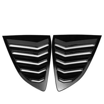 

Glossy Black 2PCS Car Rear Side Window Louver Covers For Honda For CR-V CRV 2017 2018 2019 2020 Rear Window Shutter Cover