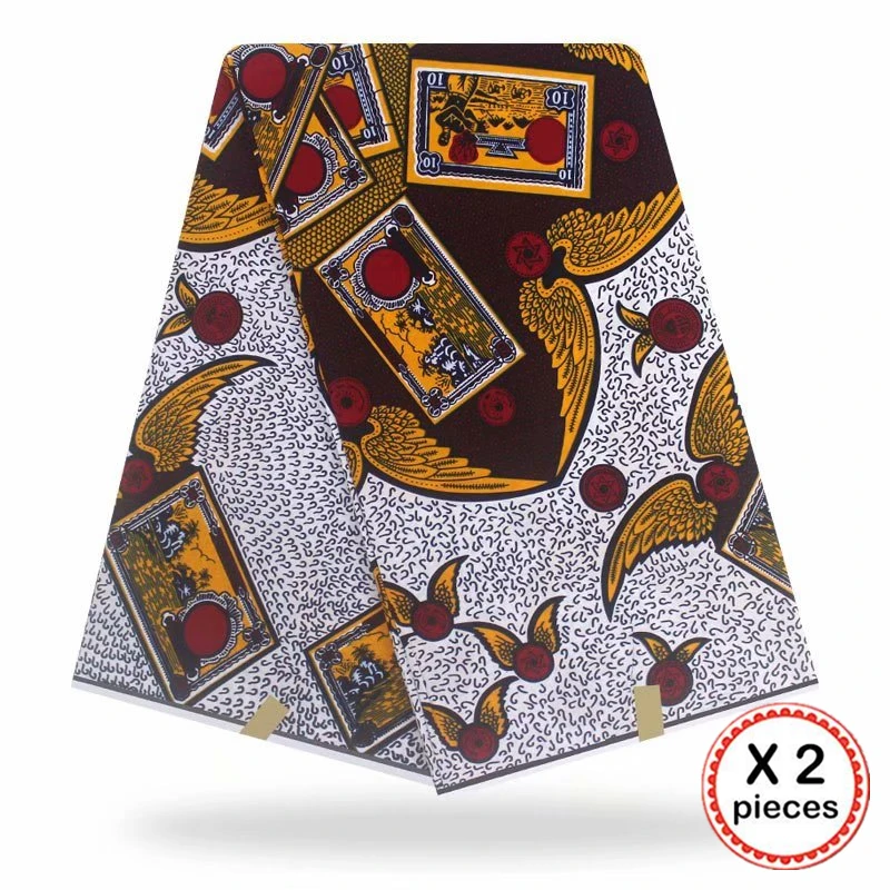 Африканская восковая ткань с принтом Хлопок Шитье Анкара африканская ткань 12 ярдов Нигерия Гана ткань для DIY свадебного платья 91608