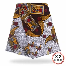 Африканская восковая ткань с принтом Хлопок Шитье Анкара африканская ткань 12 ярдов Нигерия Гана ткань для DIY свадебного платья 91608