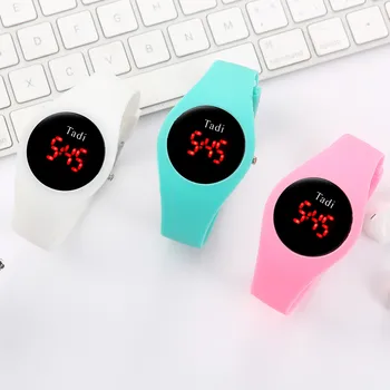 

Outdoor sports minimalist digital LED electronic watch silicone strap portable multi-color men and women watches часы мужские 5*