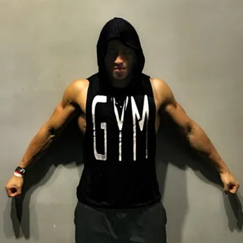 

GYMS Bodybuilding Hoodies Stringer Tank Tops men Stringer Gyms Shirt Fitness Men Gyms Clothing Cotton Vest Hoodies