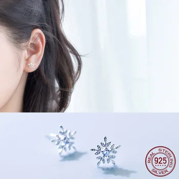 

La Monada Women Earings Studs 925 Sterling Silver Minimalist Snowflake Fine In Jewelry Stud Earrings For Women Silver 925 Korean