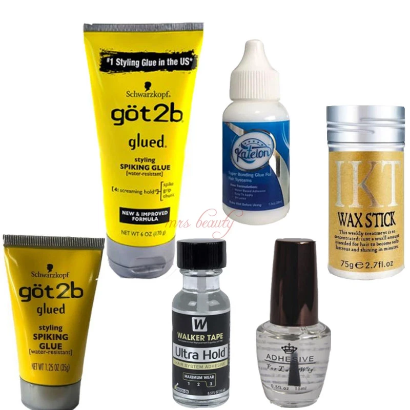 Pegamento líquido transparente para pelucas, adhesivo Invisible de 38ml, resistente al agua, 15ml, removedor de 30ml, palo de cera para el pelo, gel OEM got2b