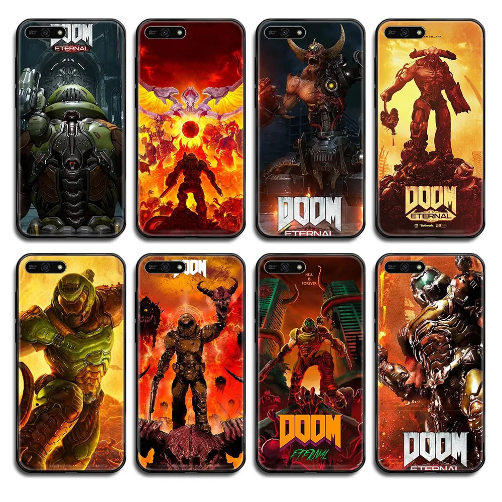 Горячая игра DOOM ETERNAL pretty Водонепроницаемый черный чехол для телефона корпус Huawei