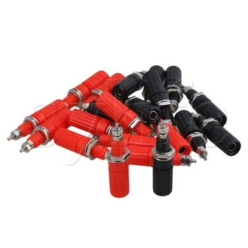 

20pcs Binding Post Speaker Cable For 4mm Banana Plug Connector Black + Red