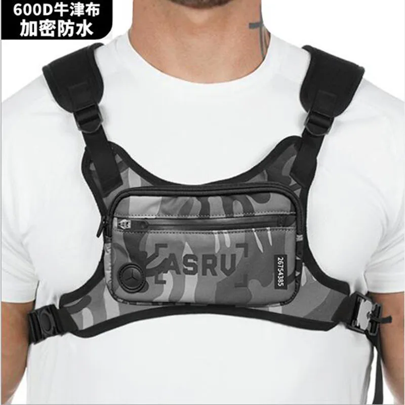 New Chest Rig Men Bag Casual Function Outdoor Style Chest Bag Small Tactical Vest Bags Streetwear For Male Waist Bags Kanye
